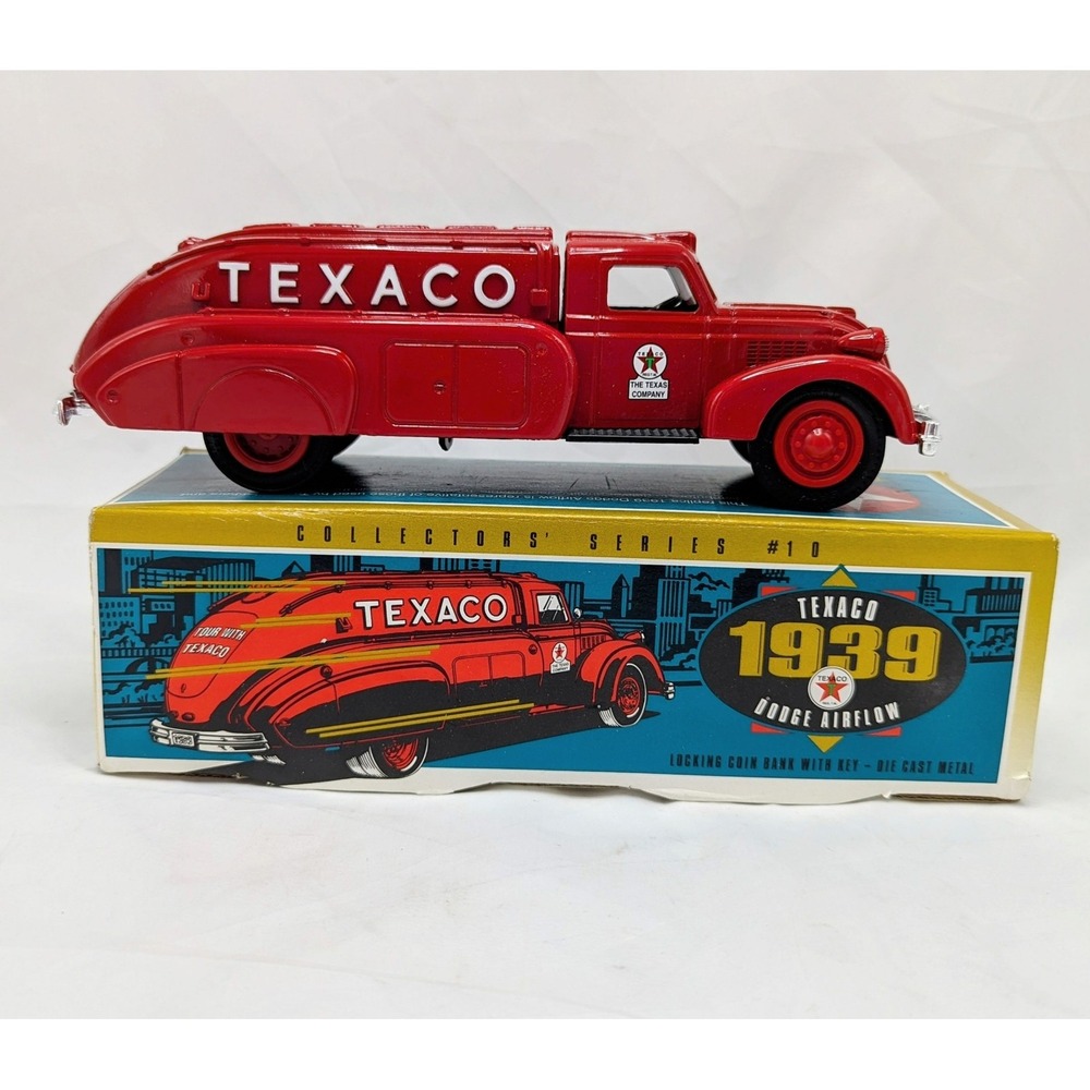 1993 ERTL 1939 Dodge Airflow Texaco Tanker Truck Diecast Bank 1/32